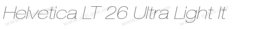 Helvetica LT 26 Ultra Light Italic字体转换